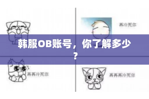 韩服OB账号，你了解多少？
