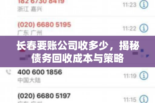 长春要账公司收多少，揭秘债务回收成本与策略