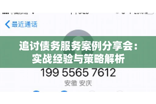 追讨债务服务案例分享会：实战经验与策略解析