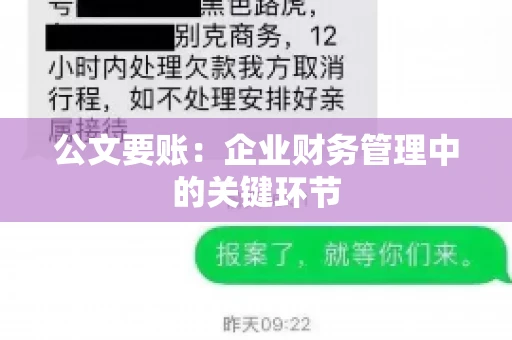 公文要账：企业财务管理中的关键环节