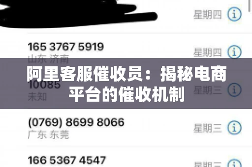 阿里客服催收员：揭秘电商平台的催收机制