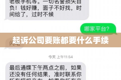 起诉公司要账都要什么手续