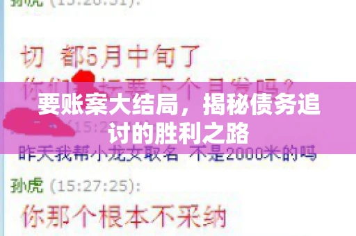要账案大结局,揭秘债务追讨的胜利之路 要账案大结局,揭秘债务追讨的胜利之路